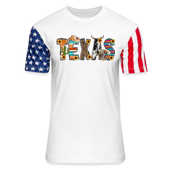 Stars and Strikes Ladies V-neck T-Shirt, Patriotic T-Shirts