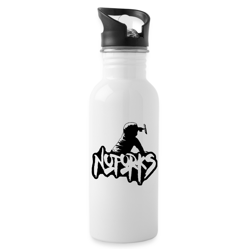 Screw the Forks – No Forks Stainless Steel Bottle - white