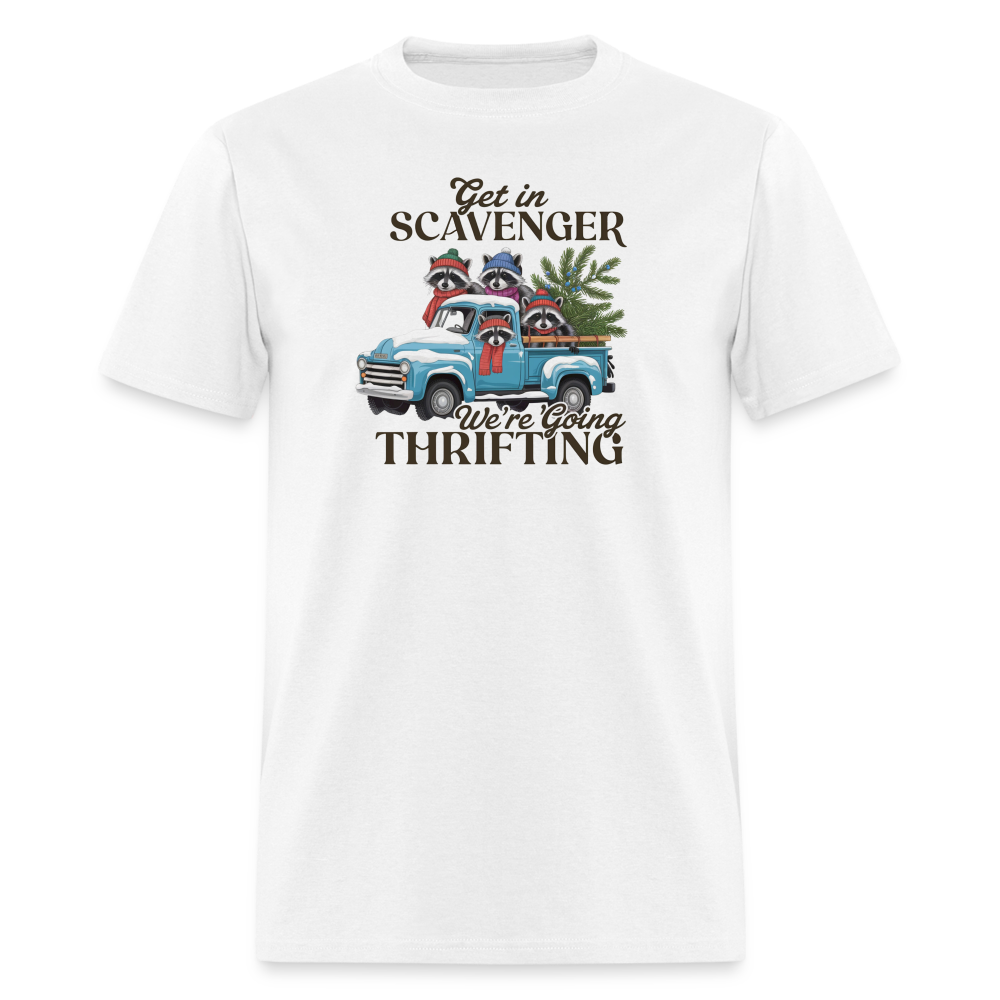 “Get in scavenger, we’re going thrifting”-Unisex Classic T-Shirt - white