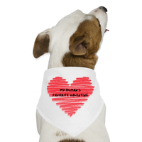 “My Human’s Favorite Valentine”-Dog Bandana - white