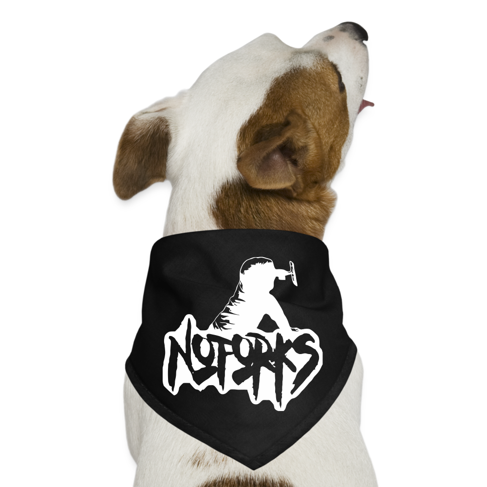 Bark & Fork – No Forks Dog Bandana - black