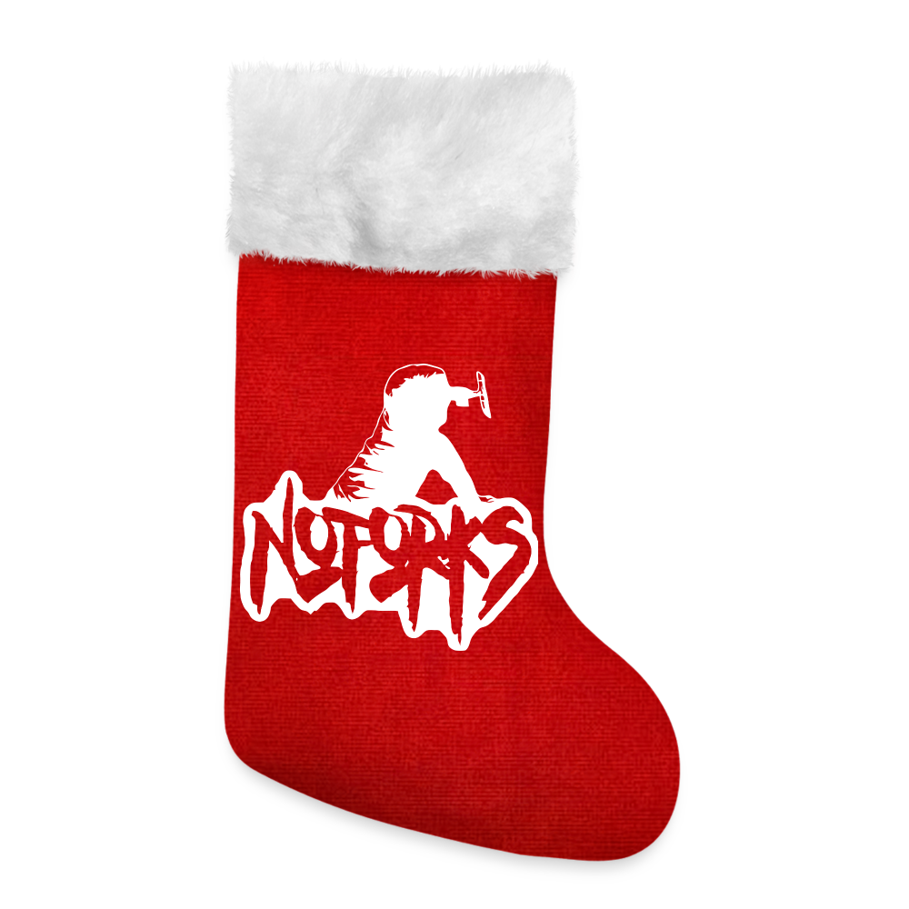 Stuff This Stocking – No Forks Christmas Stocking - red/white