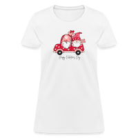 “Happy Valentine’s Day- Gnomes”-Women's T-Shirt - white