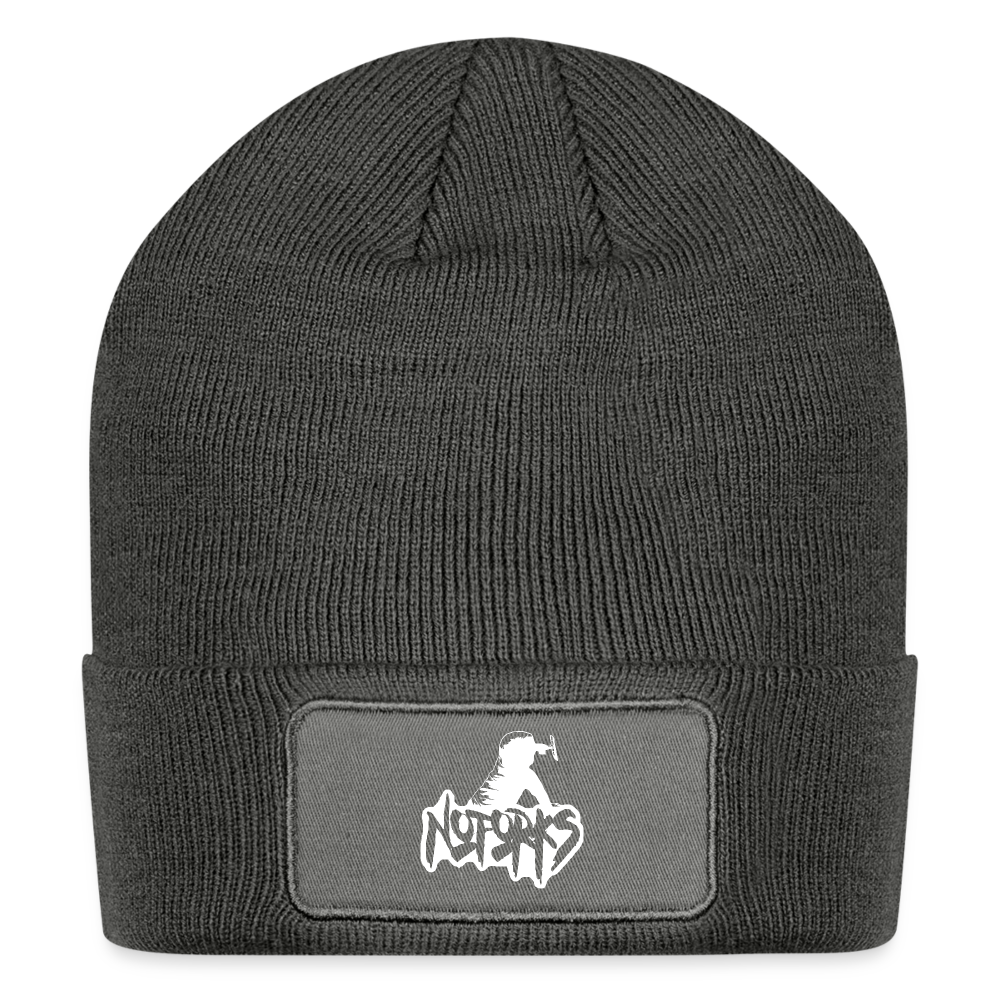 Fork the Cold – No Forks Beanie - charcoal grey