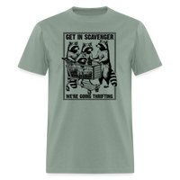 “Get in scavenger, we’re thrifting-raccoons”-Unisex Classic T-Shirt - sage