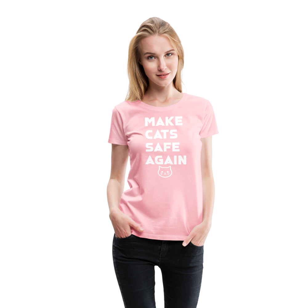 Make Cats Safe Again" Women's Premium Tee – Purr-fectly Powerful! - pink